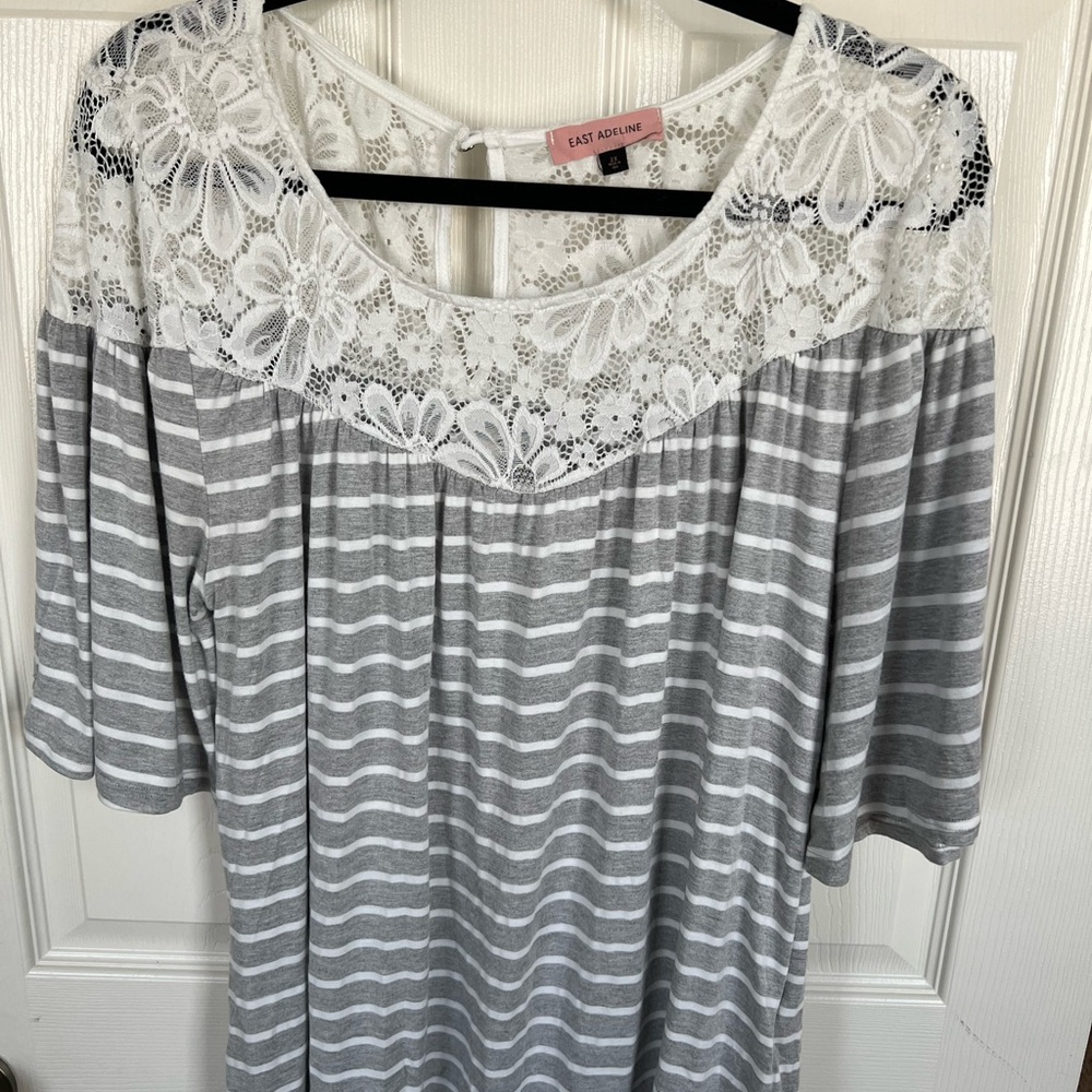 Lace detail Blouse, 2X